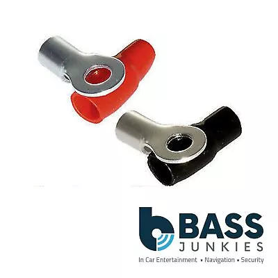 £5.95 • Buy 0AWG Car Battery Power Cable Amplifier Amp Ring Terminals 1 Red - 1 Black T1-RT0