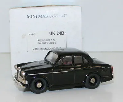 Minimarque 1/43 Uk24b - 1960 - 1965 Riley Mkii 1.5l Saloon - Black • $174.99