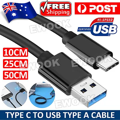 50cm 25cm 10cm Type C Cable To USB Type A Short Small USB-C Male Data Cord • $3.95