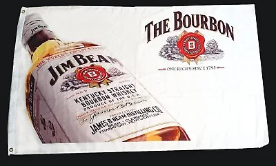 Jim Beam Flag (w/ 2 Eyelets) ● Large 145cm (57 ) X 90cm (35 ) ● NEW ● Fast Post • $34.22