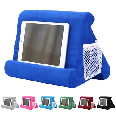 For Ipads Multi-Angle Laptop Holder Pillow Bed Tablet Foam Soft Stand Cushion • £5.99