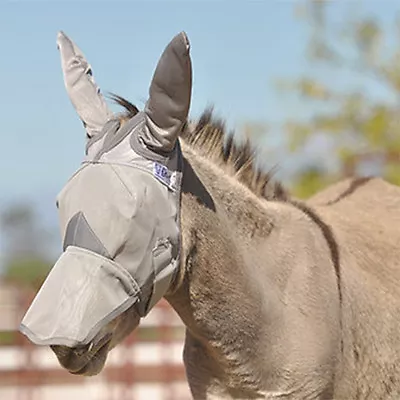 CASHEL MULE DONKEY FLY MASK YEARLING LARGE PONY LONG EARS And COVERS NOSE  • $40.99