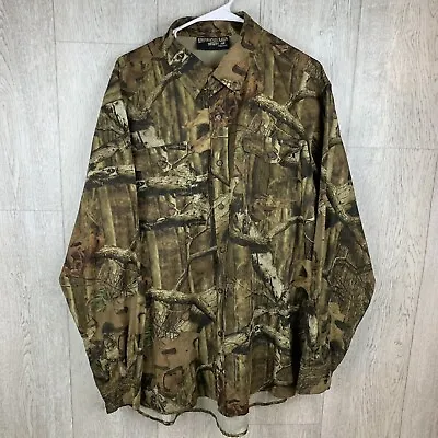 Mossy Oak Break-Up Infinity Camo Vented Hunting Fishing Button Shirt Size XL • $18