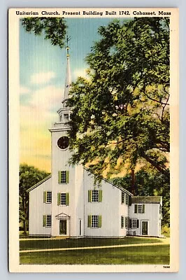 Linen Unitarian Church Cohasset Mass P609 • $3.91