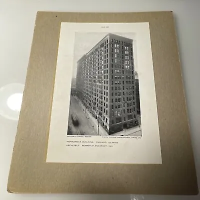 Burnham & Root: Monadnock Building Chicago Architecture 5.5x8 Print GM363 • $19.95