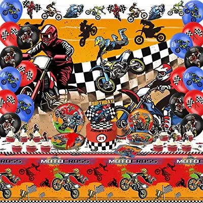 Heidaman Dirt Bike Party Decorations，Dirt Bike Birthday Decorations For Boys，... • $43.77