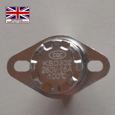£4.48 • Buy KSD302 16A 250V Temperature Switch Control Sensor Thermal Thermostat 100°C - UK