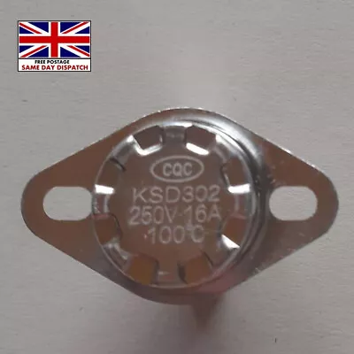 £4.48 • Buy KSD302 16A 250V Temperature Switch Control Sensor Thermal Thermostat 100°C - UK