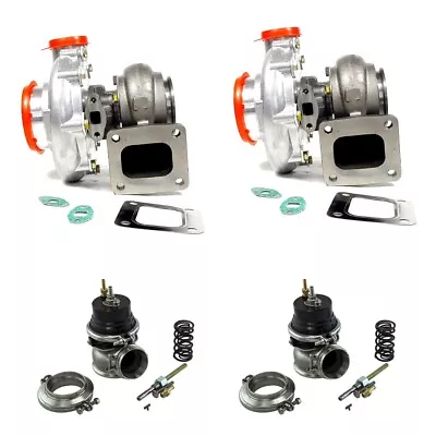 2PCS T76 Turbo Turbines .81 A/R Com .80 T4 V8 Oil Cold+60mm External Wastegates • $1059.99