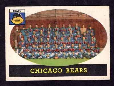 1958 Topps Chicago Bears Team Card No:29 Near Mint Condition • $10