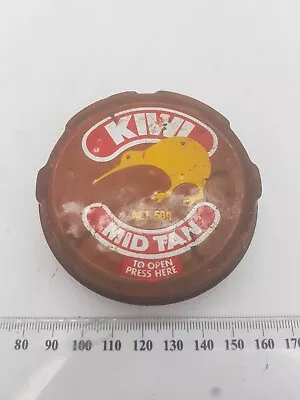 Vintage Kiwi Shoe Polish Mid Tan Empty Metal Tin Only • $9.95