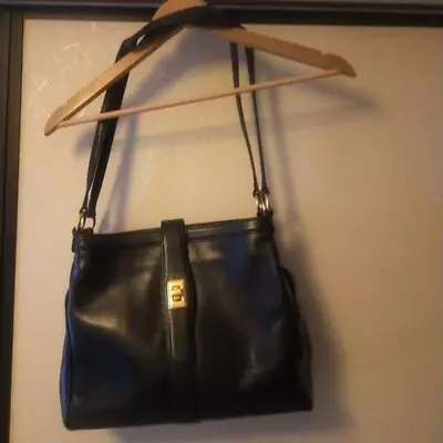 Authentic MORABITO Shoulder Bag Tote Bag Leather Black Used JPN • $232.20