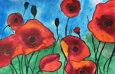 Red Poppy Watercolor: Beautify Your Space With Delicate Floral Art • $34