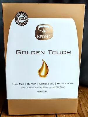 KEDMA 24k Golden Touch Nail Kit W/Dead Sea Minerals File/Buffer/Oil/Hand Cream • $69