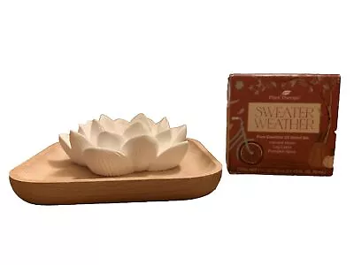 Plant Therapy Passive Lotus Diffuser W/ Sweater Weather Essential Oil Blend Set • $11.99