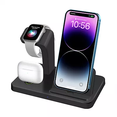 3in1 Charging Stand Dock For Apple IPhone 14 12 XS 11 13 Apple Watch 9/8 Ultra 2 • $17.49