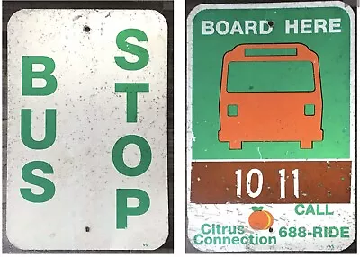  BUS STOP  DOUBLE SIDED Street Sign - 18 X12  - USED • $50
