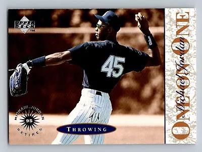 1995 Upper Deck Minor League #1 Michael Jordan Birmingham Barons One On One • $4.99