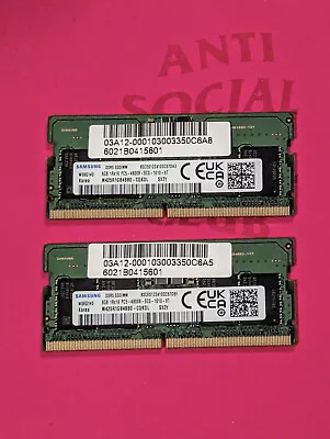 Samsung 16GB - 8GB X2 - DDR5 4800mhz Sodimm RAM Memory Modules Like New ASUS ROG • $69