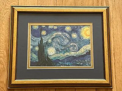 Van Gogh Starry Night Wood Framed Print 9.5” X 11.5” • $25