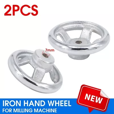 £15.59 • Buy 2pcs 3'' 4 Spoke Round Iron Hand Wheel For Milling Machine Lathe