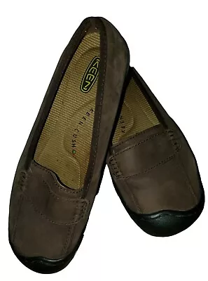 KEEN Cush Womens Loafers Brown Leather Outdoor Comfort Cushioned Insole Size 9  • $25.99