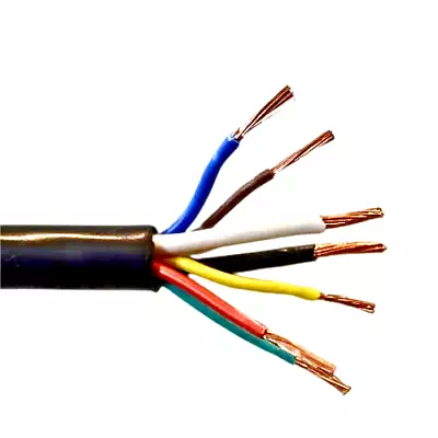 7 Way Trailer Tow Cable COPPER Wire Harness 12/1-10/2-14/4 Gauge PVC Jacketed • $1.54