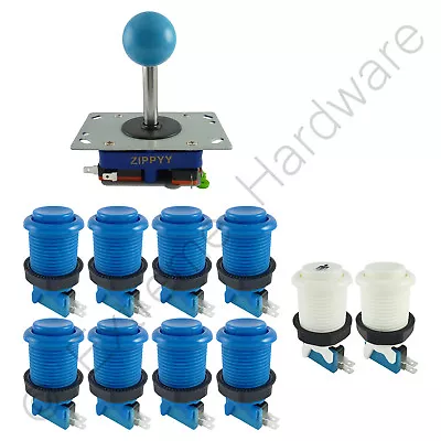 £17.99 • Buy 1 Player Arcade Control Kit 1 Ball Top Joystick 10 Buttons Blue JAMMA MAME Pi