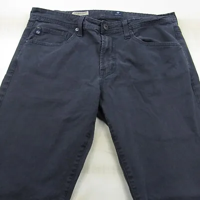 Adriano Goldschmied Jeans Mens 34x33 Black AG Matchbox Slim Straight USA Gray • $34.99