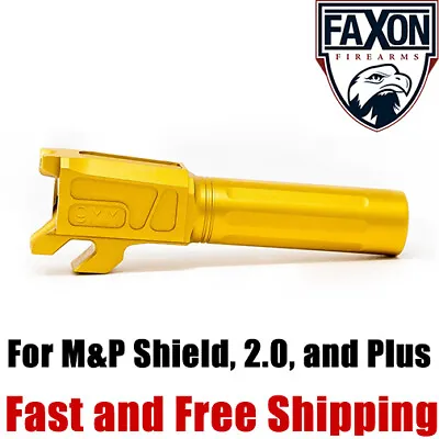 Faxon Match Grade Drop-In 9mm Barrel For M&P Shield 2.0 Plus -Titanium Nitride • $185.95