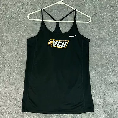 VCU Rams Womens Shirt Medium Black Nike Tank Top NCAA Athletics Dri Fit Sports • $12.75