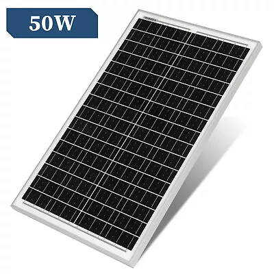 LEADZM 50W Solar Panel 18V Battery Charger Controller Caravan Boat Outdoor New • £23.99