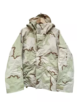 Genuine US Army Tri Colour Camo Gore-Tex ECWCS Parka Jacket Medium/Short #298 • £89.95