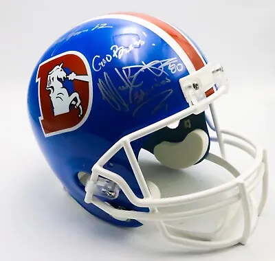 Three Amigos Denver Broncos Replica Helmet Signed By Mark Jackson Vance Johnson • $499.99
