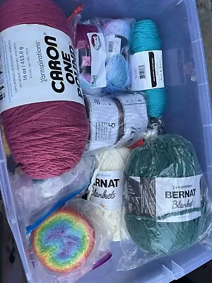 HUGE Yarn Lot With At Least 5 Lbs Of Yarn! Mixed Fibers And Yarn Weights! • $36