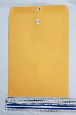 Brown Craft Envelope 9 X 12 Gummed Clasped Flap (10  Envelopes). • $6