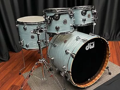 DW Drums Collector’s Maple Mahogany Drum Workshop Pale Blue Oyster 4pc Drum Set • $4035