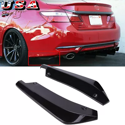 For Honda Accord Rear Bumper Corner Lip Splitter Diffuser Body Kit Gloss Black • $24.11