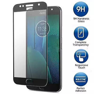 Motorola Moto G5S Plus [FULL COVER] Tempered Glass Screen Protector Guard Shield • $4.95