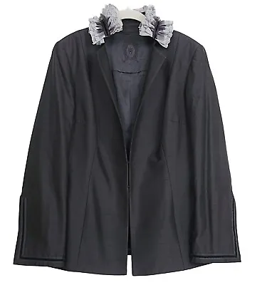 Zang Toi Women's 100% Silk Blazer Jacket Black Size XL • $180