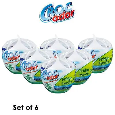 £16.95 • Buy 6 X Croc Odor Fridge Deo XL Deodoriser Neutralise Smell Odour Freshener 140g