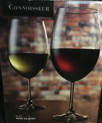 VINTAGE  Wine Glasses Jumbo 21 Oz. Clear 4-Piece • $28.88