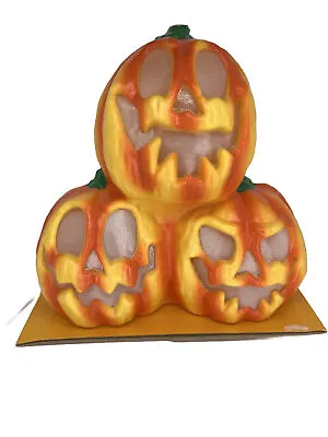 Halloween Porch Decor Blow Mold Light Up Pumpkins Sings Witch Doctor Motion Actv • $37