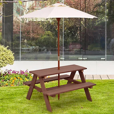 £99.99 • Buy Kids Children Garden Picnic Table Bench Umbrella Parasol Set Outdoor Garden 