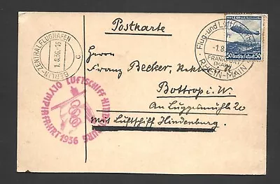 Germany Zeppelin 1936 Postcard. Ref A235 • £5