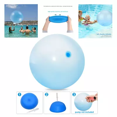 120cm Bubble Water Ball Balloon Toy Water Balloons Inflatable Wubble Blue AU • $25.99