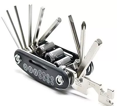 Portable 16 In 1 Multi-Function Bike Bicycle Cycling Mechanic Repair Tool Kit US • $8.39