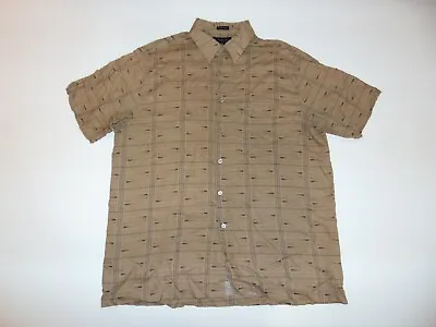 J Ferrar Men's Short Sleeve Shirt XL Rayon Khaki • $10.46