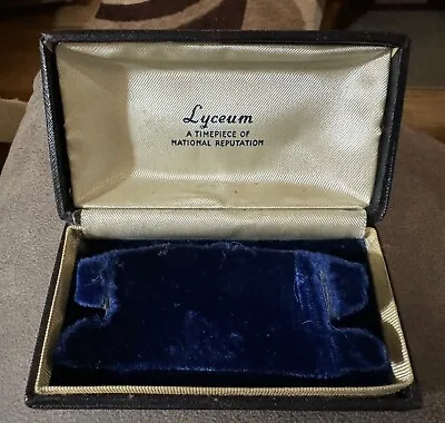 Vintage Lyceum 4 1/2” By 2 3/8” Womens Watch Presentation Box • $14