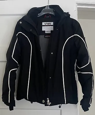 Vist Basically New Black Fitted Snow Ski Jacket Parka Primaloft Italy M S • $229.99